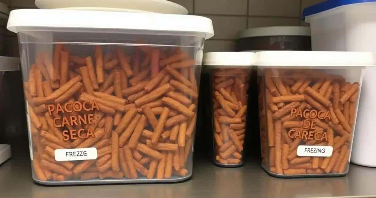 Como Armazenar Paçoca de Carne Seca