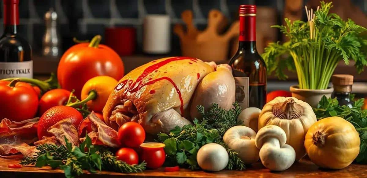 Como escolher os ingredientes para o Coq au Vin?