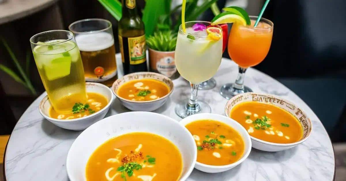 Harmonização de bebidas com Sopa de Sururu