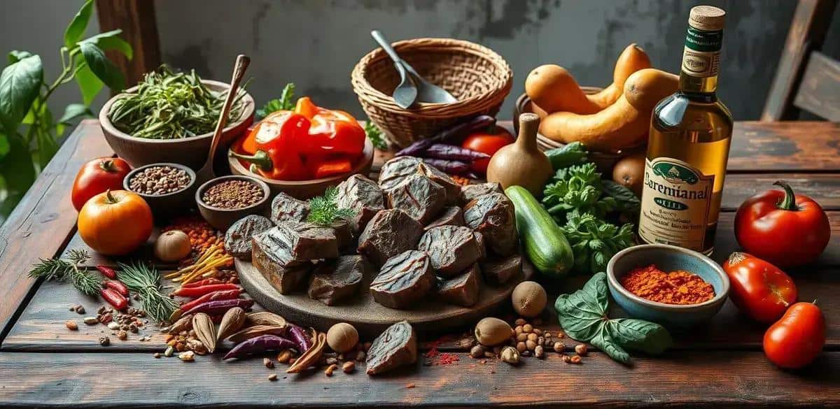 Ingredientes da Dobradinha com Dendê