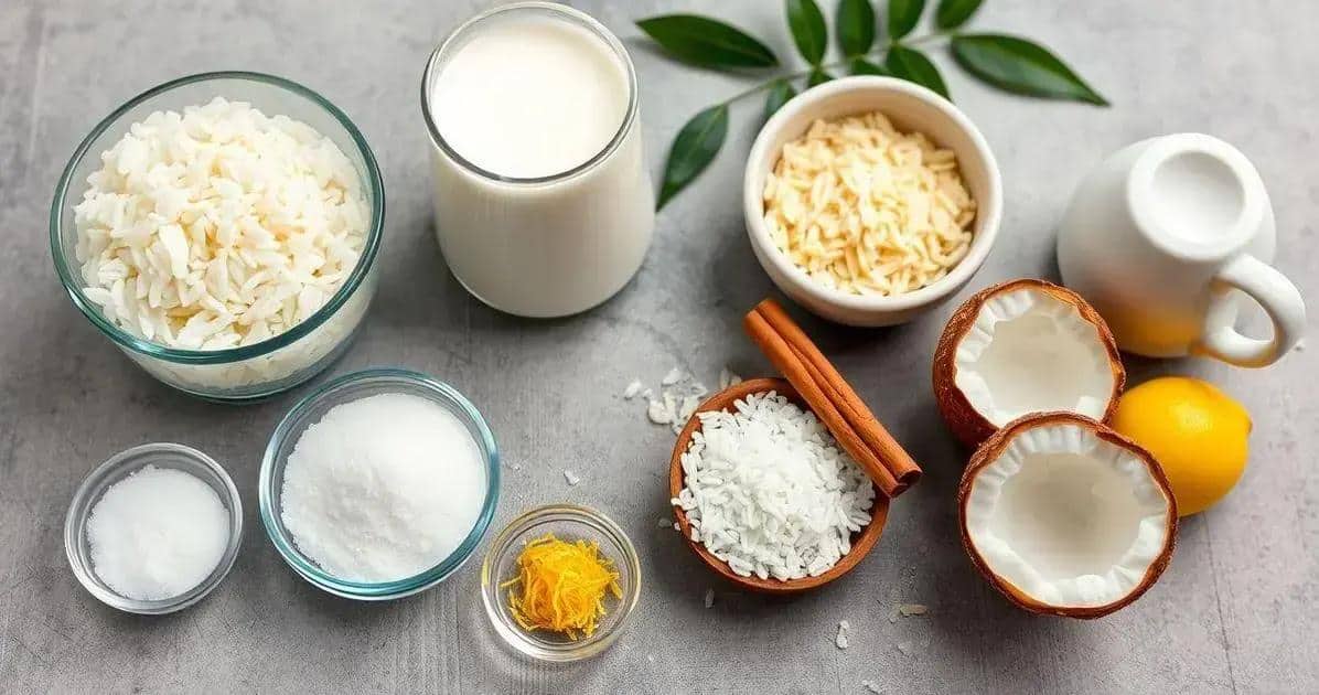 Ingredientes do Arroz Doce