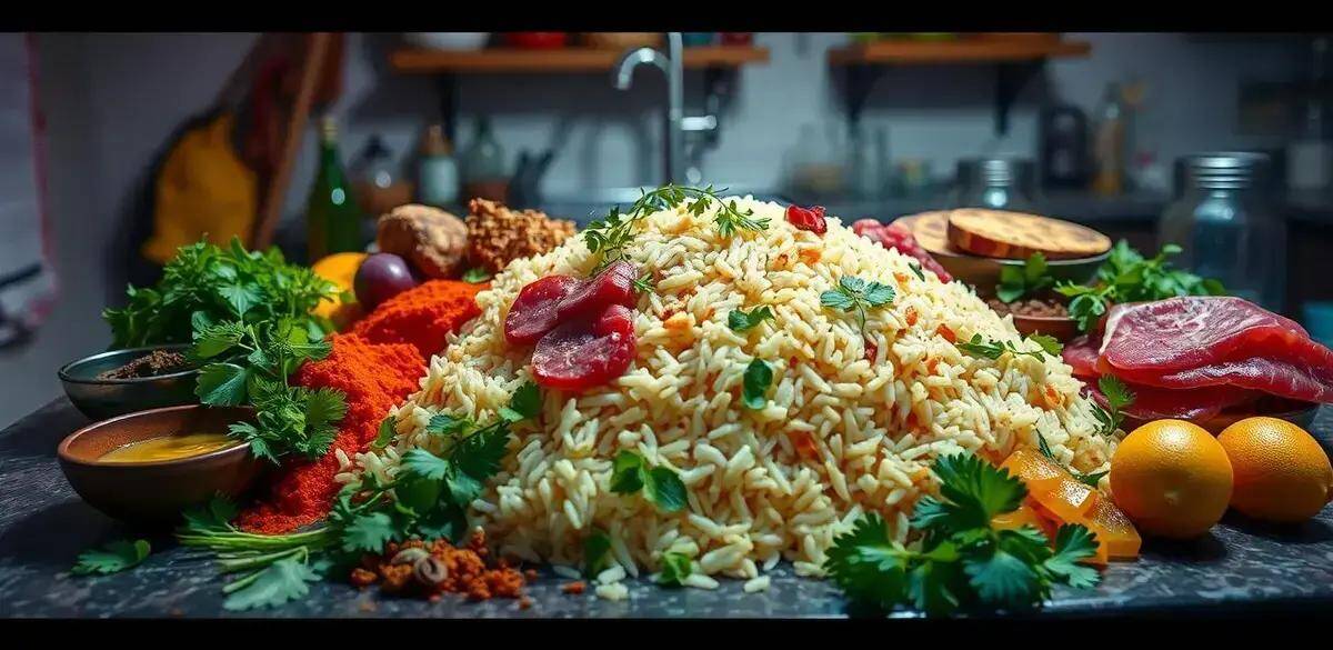 Ingredientes do Biryani