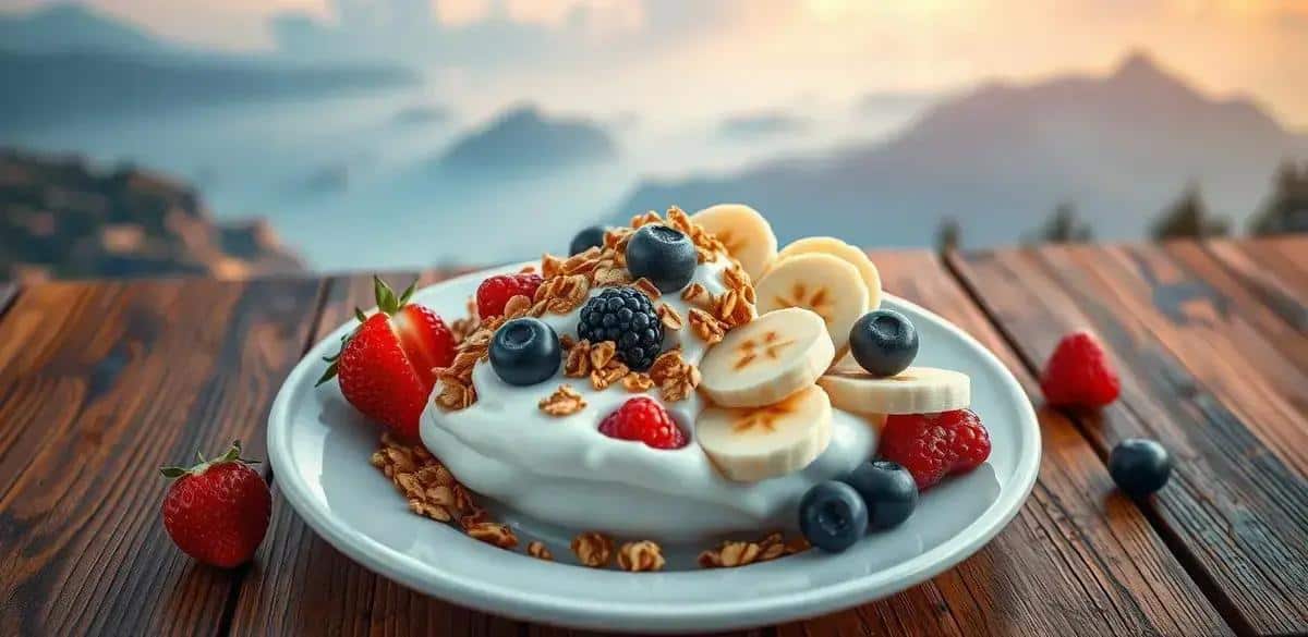 Ingredientes do Iogurte com Granola Simples