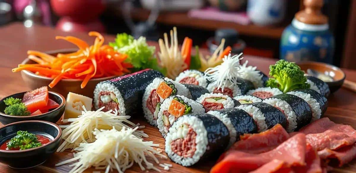 Ingredientes do Kimbap