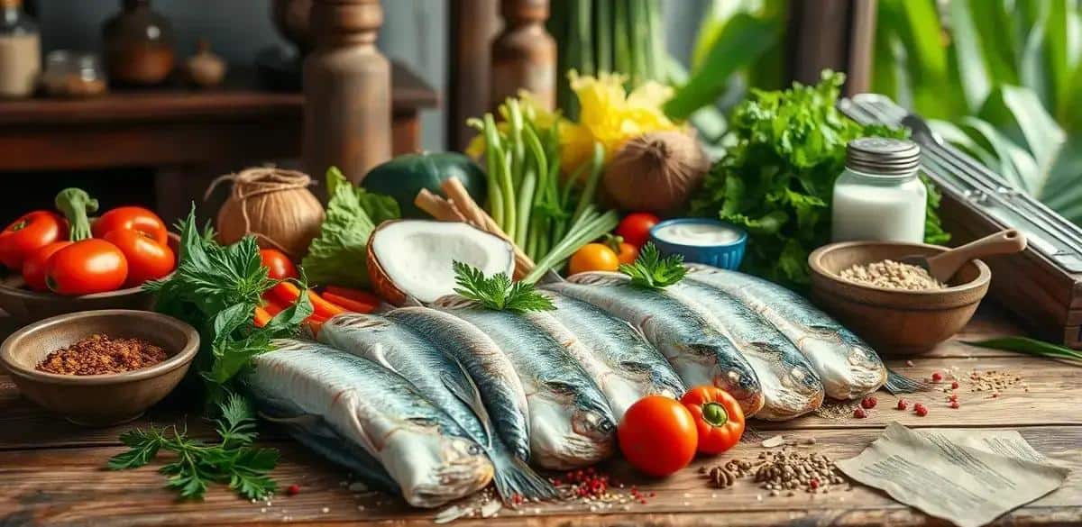 Ingredientes do Peixe no Coco