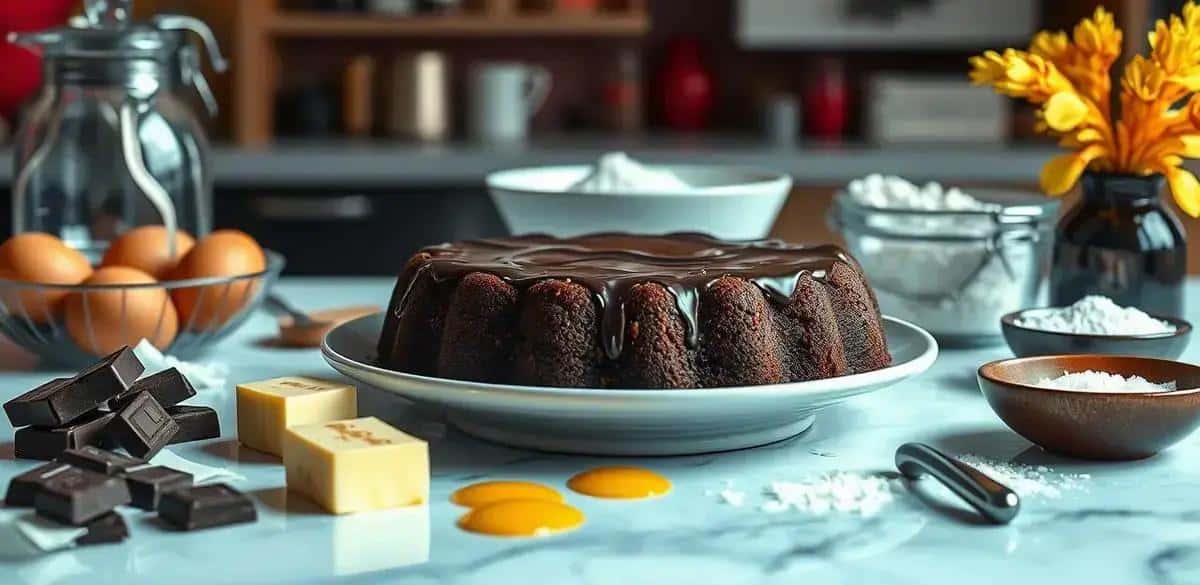Ingredientes do Petit Gâteau Rápido