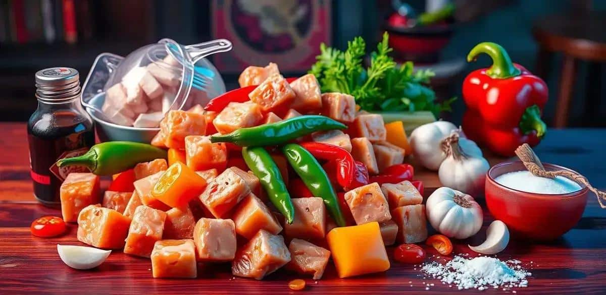 Ingredientes do Porco Agridoce