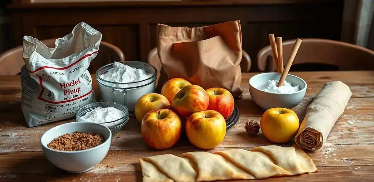 Ingredientes do Strudel de Maçã