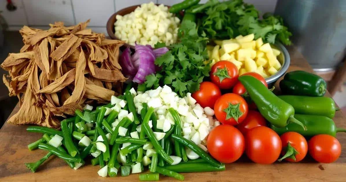 Ingredientes para Charque com Macaxeira