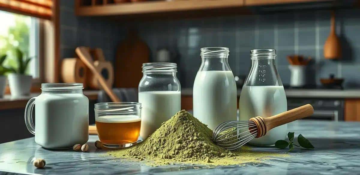 Ingredientes para Matcha Latte