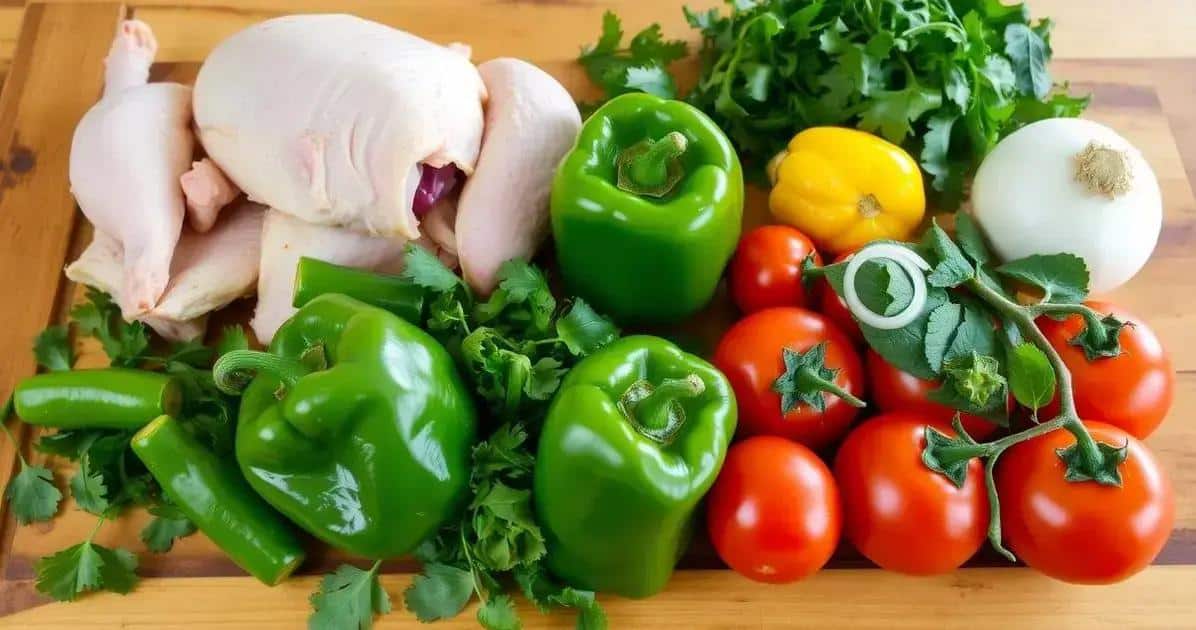 Ingredientes para o Frango Caipira com Guariroba