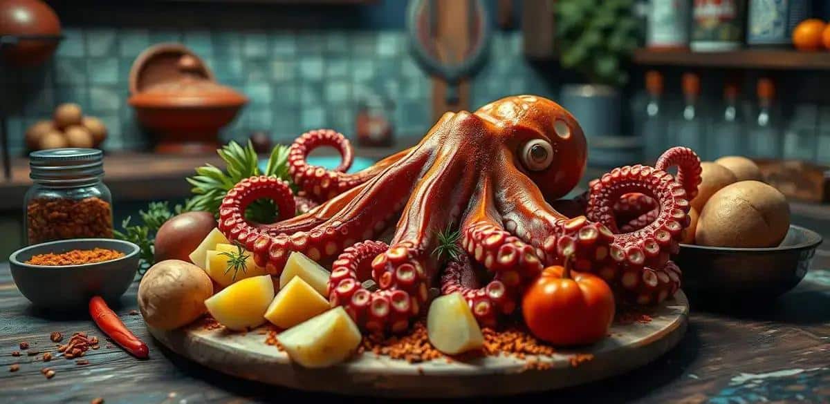 Ingredientes para o Pulpo a la Gallega