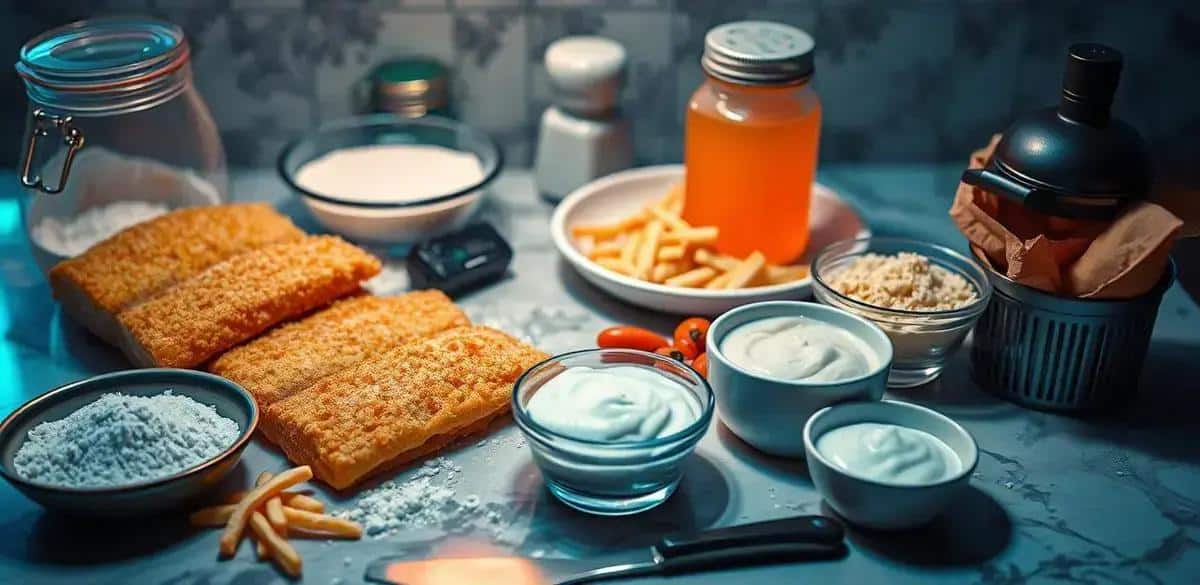 Ingredientes para Peixe Empanado com Molho Tártaro