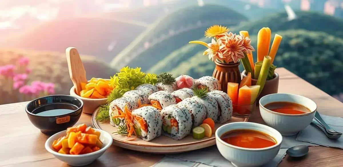Sugestões de acompanhamentos para Kimbap