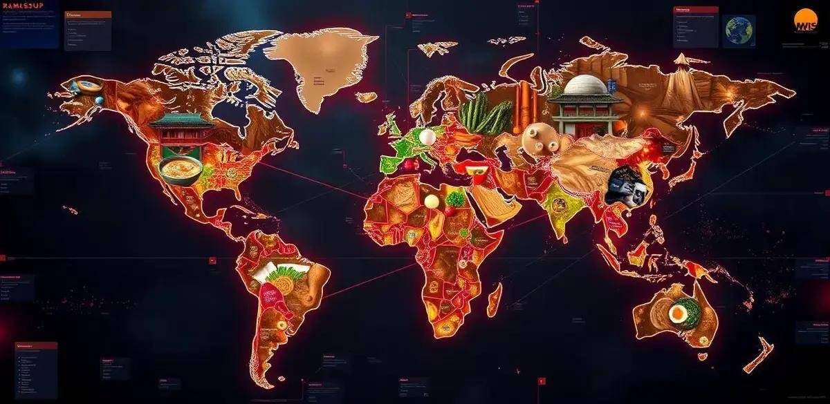 Variações de Sopa de Lámen pelo Mundo