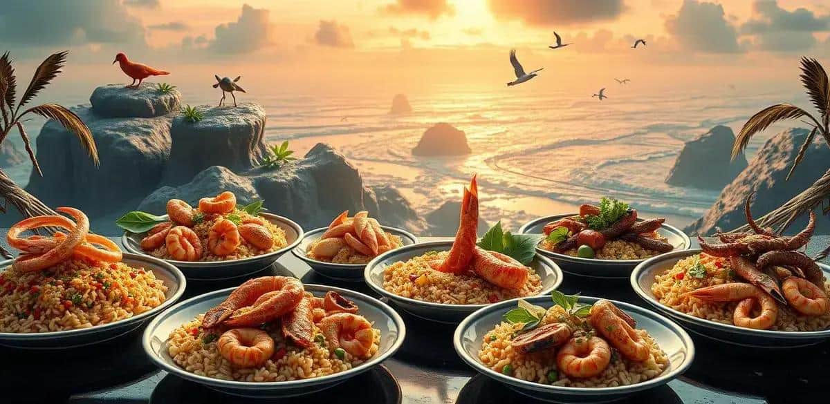 Variações no Arroz de Mariscos para Experimentar