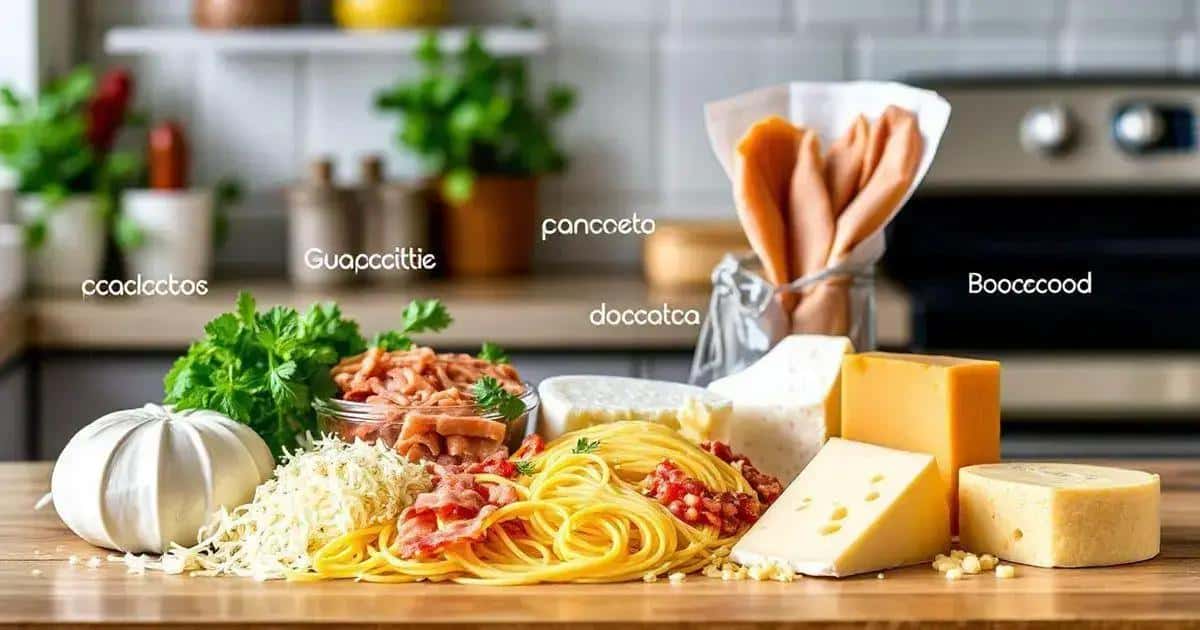 Variedades de Ingredients para Espaguete à Carbonara