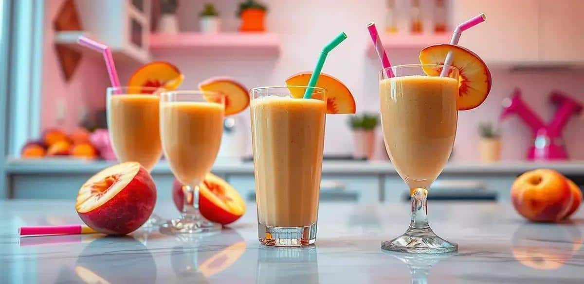 Como servir o Smoothie de pêssego