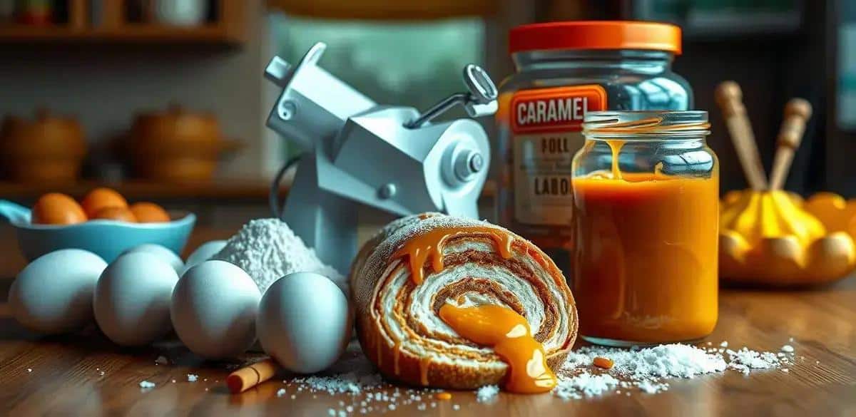 Ingredientes do Rocambole de Doce de Leite
