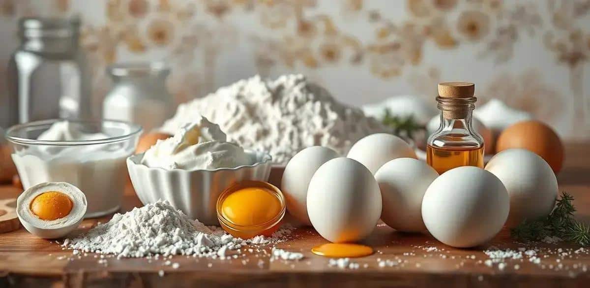 Ingredientes para Bolo de Nata