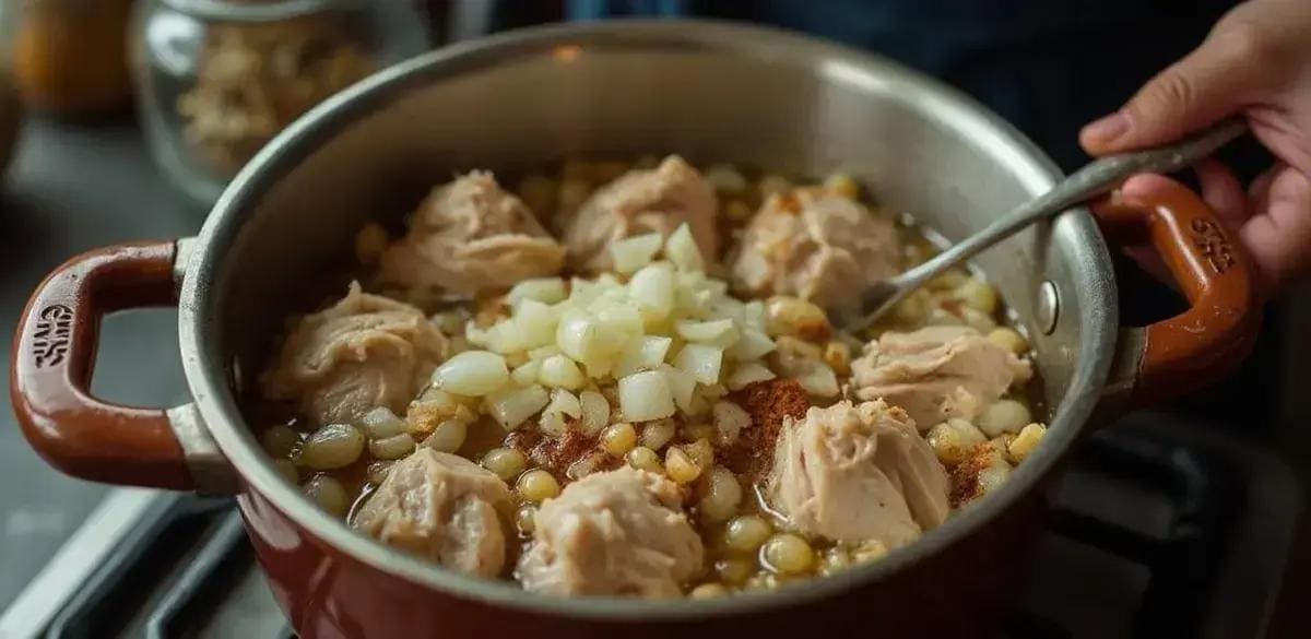 Preparando o Recheio de Frango
