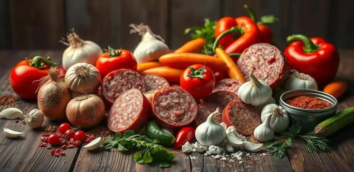 Ingredientes da Receita com Linguiça de Lata