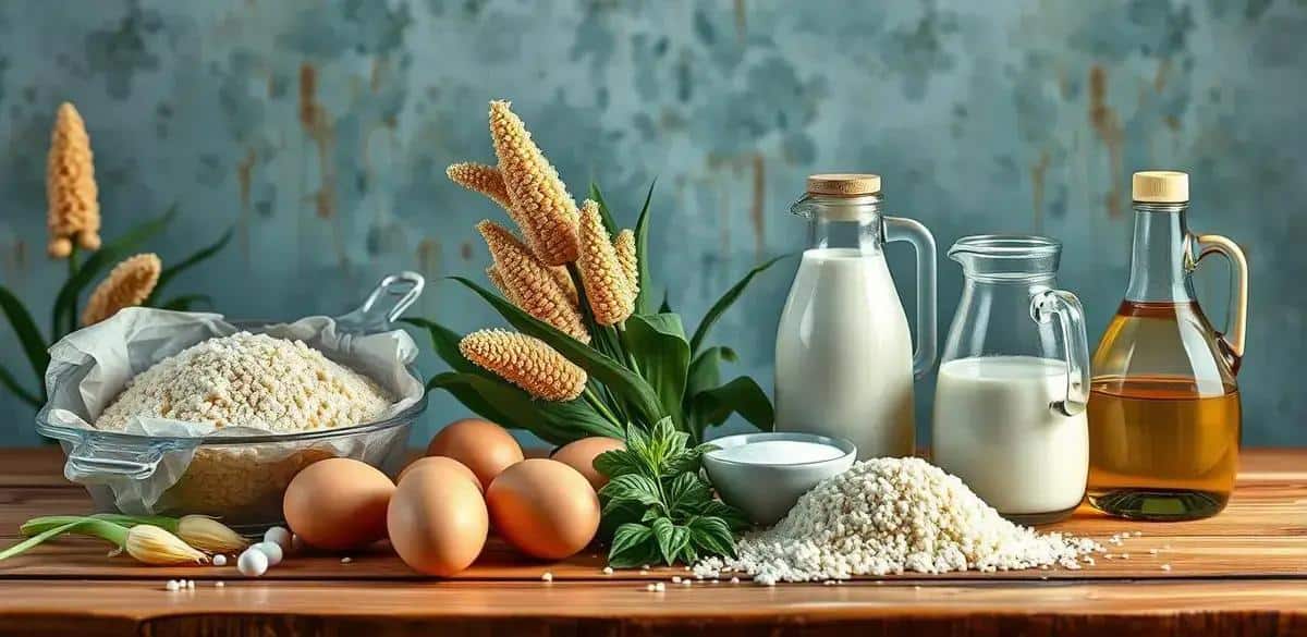 Ingredientes do Bolo de Fubá Cremoso