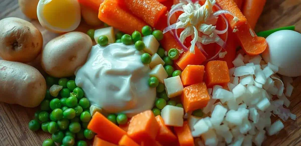 Ingredientes para a Salada de Batata